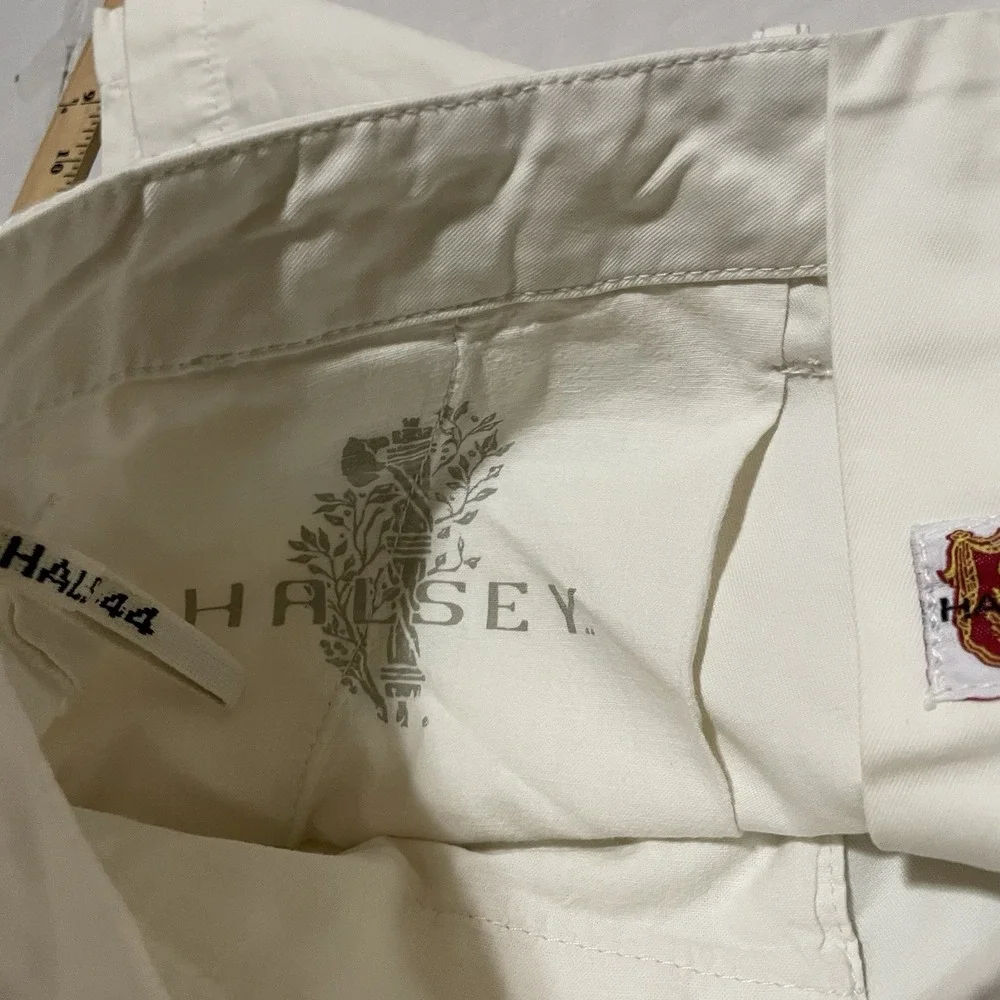 Halsey 44 Shorts Mens Size 32 X 9 White Chino Khaki Flat‎ Front Outdoor Tan